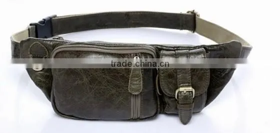 Men Genuine Leather Chest Bag Small Phone Wallet Case Fanny Waist Pack Outdoor Bags photo-2