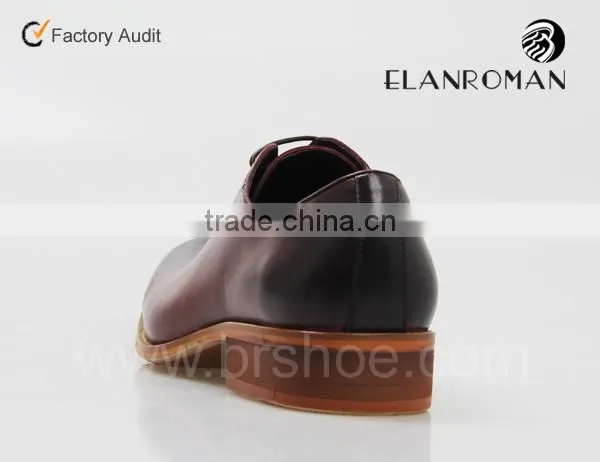 Custom England Style Genuine Cow Leather Oxford Mature Tan Men Dress Shoes photo-4