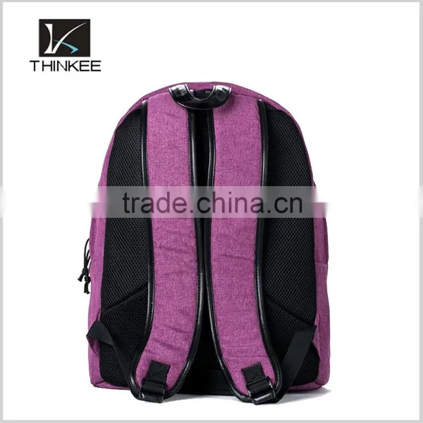 Backpacks for Girls Popular Purple European and American Style Canvas Traveling and Leisure Women School Backpack photo-2