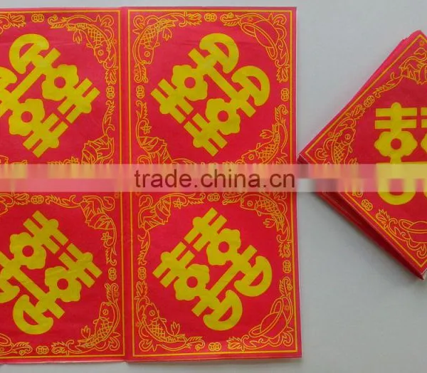 33CM*33cm 20pcs/pack Paper Napkins Wedding Event & Party Tissue Printed Napkin Supply Party Decoration photo-3