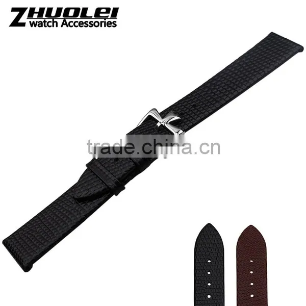18|20mm High Quality Leather Strap Watch Band With Stainless Steel Buckle Wholesale 3PCS photo-5