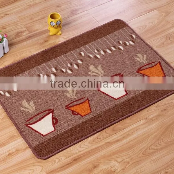 The New Design Coffee Cooking Theme Loop Pile Polyester Printing 40*60cm Kitchen Door Floor Mat Rug Carpet photo-3