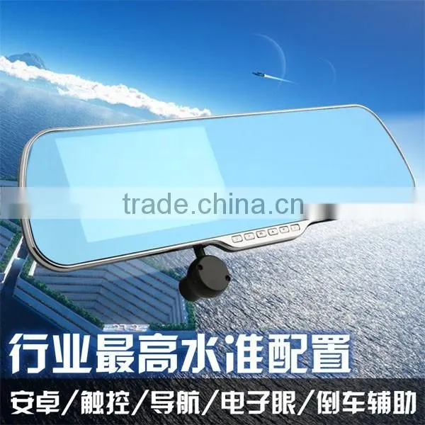 5 Inch Rearview Mirror Gps Android Dual Camera DVR Recorder photo-3