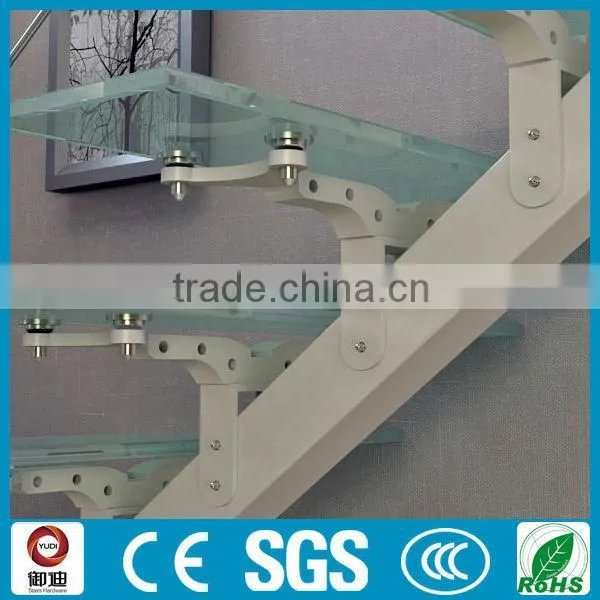 House Steel U Shape Glass Staircase photo-3