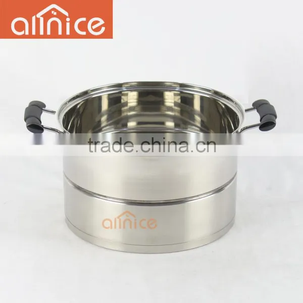 Stainless Steel Straight Body Shape and Durable Two Layers Steamer Pot Boiler photo-5