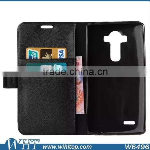 Luxury Litchi Grain Mobile Card Holder Wallet Leather Flip Case for LG G4 photo-4
