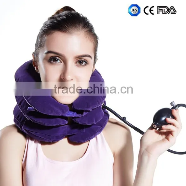 Portable Neck Massage Collar Air Neck Traction Inflatable Cervical Collar for Driving Supplier's Choice photo-2