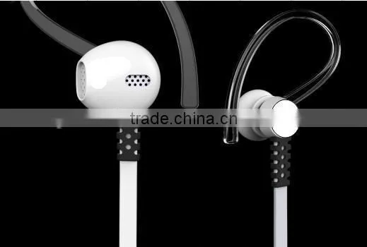 Flat Cable Sport Earbuds Earphone With Mic for Mp3/mp4 Quality Choice