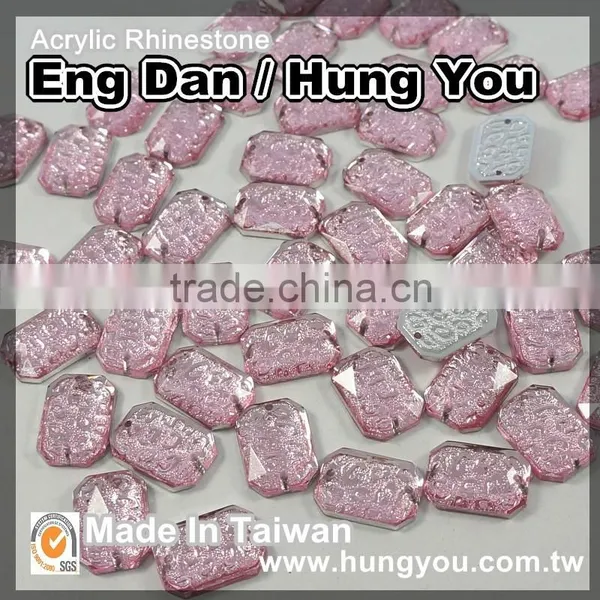 Made in Taiwan Oval Shape With 2 Holes Flat Back Sew On Rhinestone for Clothing photo-2
