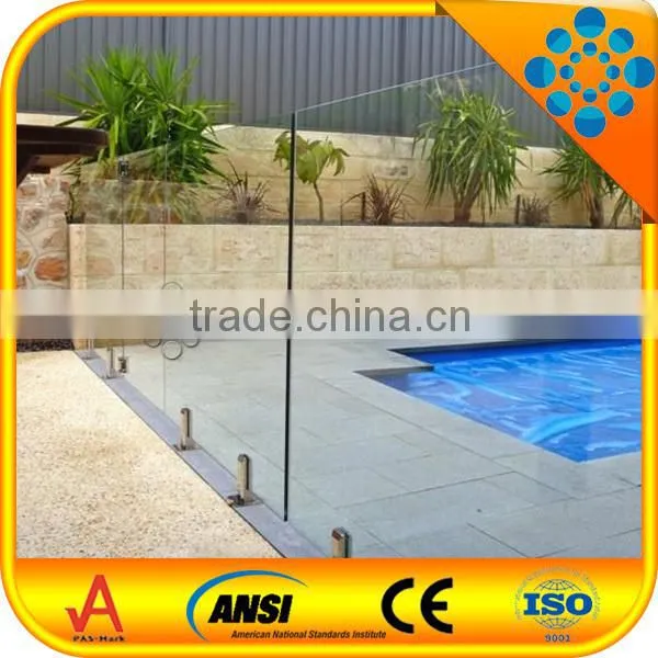 Frosted Clear Frameless Tempered Glass Pool Fencing