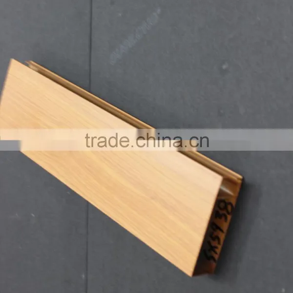 Nice Pigment Wood Grain Suspended Metal Strip Ceiling Tiles Aluminum Square Tube Screen Ceiling photo-3