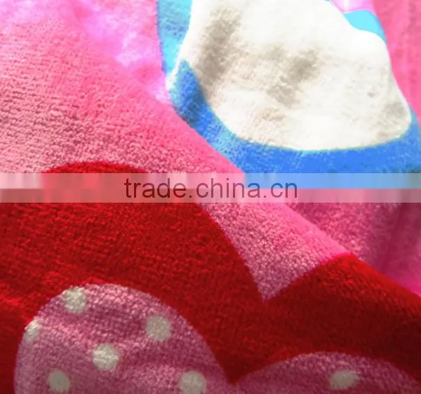 Full Screen Printed Heart Design Girl Beach Towel Blanket photo-2