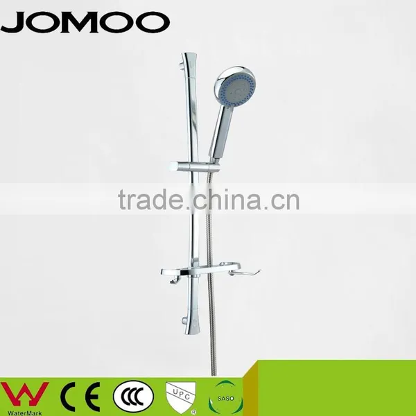JOMOO WaterMark CertificationThree-function Chrome Finished Shower Set With Slide Bar,stainless Steel Hose, Soap Dish