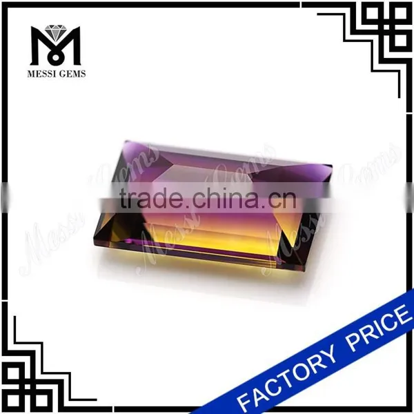 Hydrothermal Quartz Ametrine Baguette Cut for Amethrine Stone photo-5