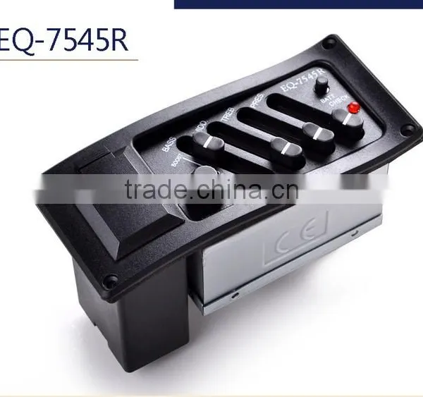 Anself 4-Band EQ Equalizer Piezo Pickup EQ-7545R Pre-Amp Acoustic Guitar Preamp Amplifier Tuner Musical Accessories Factory
