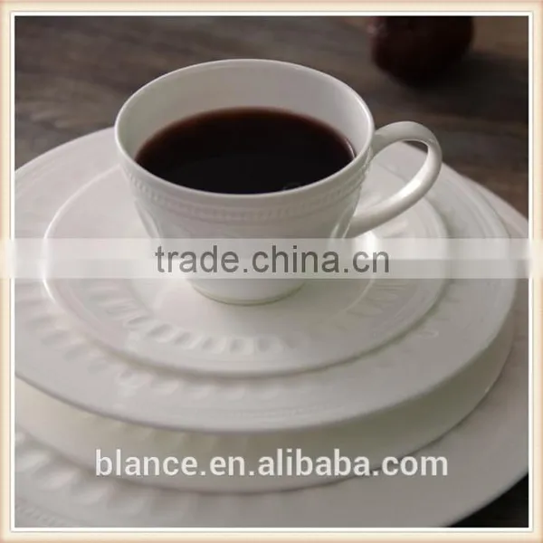 White Ceramic European Coffee Cup Set photo-3