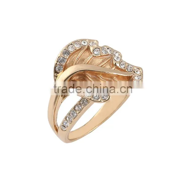 Single Big Leaf Knot Gold Silver Plated Women Band Ring Jewelry photo-5