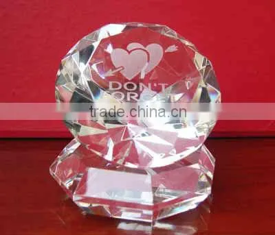 Big crystal diamond with base