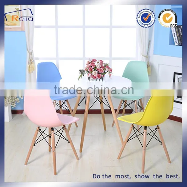 MDF Dining Table With Metal Frame & Beech Wood Legs photo-3