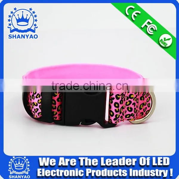 2015 Hot Selling Christmas LED Plastic Dog Collar With Leopard photo-4