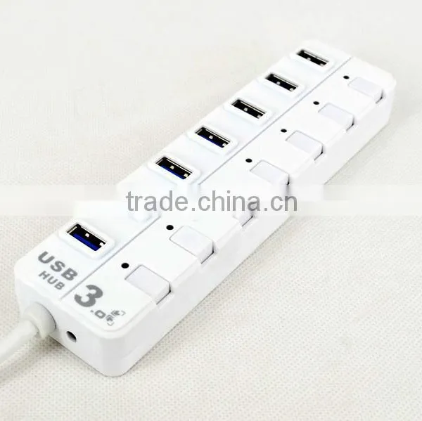 High Capacity Usb Por Hub, 7 Port Usb Hub 3.0 With Individual On/off Switches and LED Lights for Computer Accessories photo-4