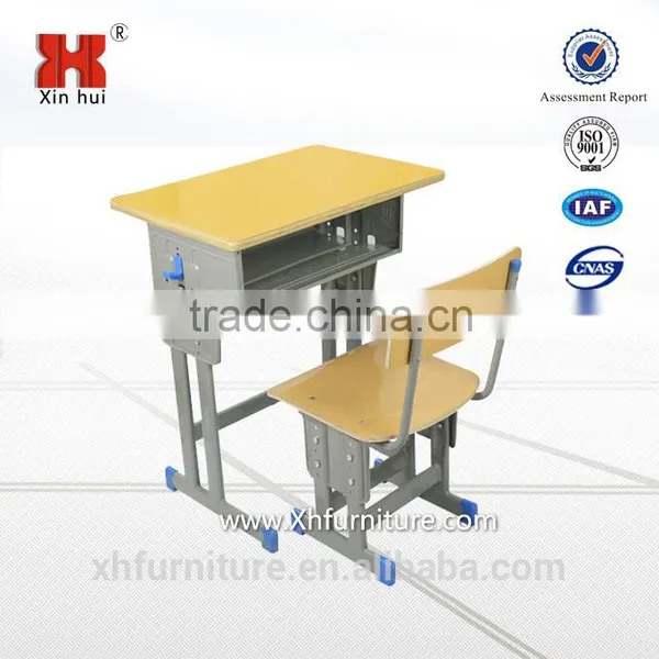 High Quality Wooden Desktop School Desk and Chair photo-2