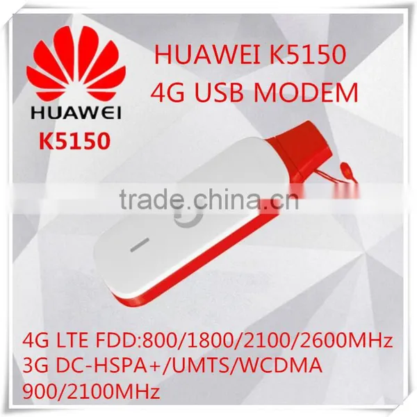 Unlocked New Original LTE FDD 150Mbps HUAWEI K5150 4G USB Modem and 4G USB Dongle