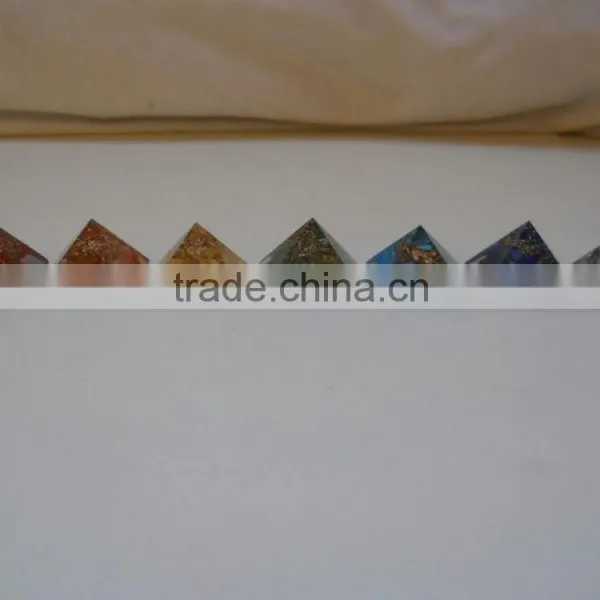 GEMSTONE ORGONE CHAKRA PYRAMID photo-3