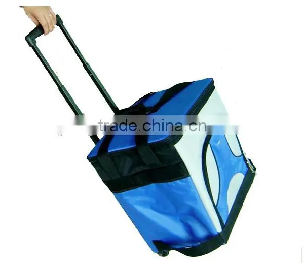 Fashion Trolley Food Cans Insulated Cooler Ice Bag With Wheel photo-3