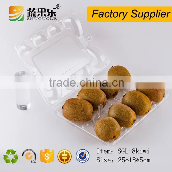 High Quality PET Plastic Packaging Fruit Box With Lid for 8 Pcs Kiwi photo-3