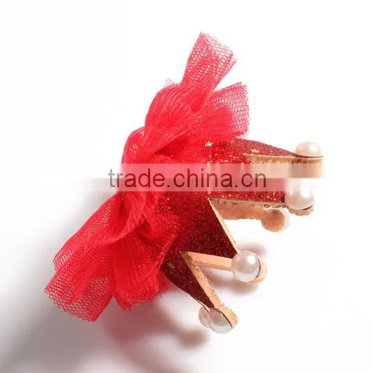 High Quality Wholesale Organza Crown,shinny Lace Flower photo-6