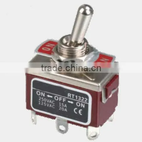 Solder Terminal Type off on Safety Toggle Pin Switch 1322-E
