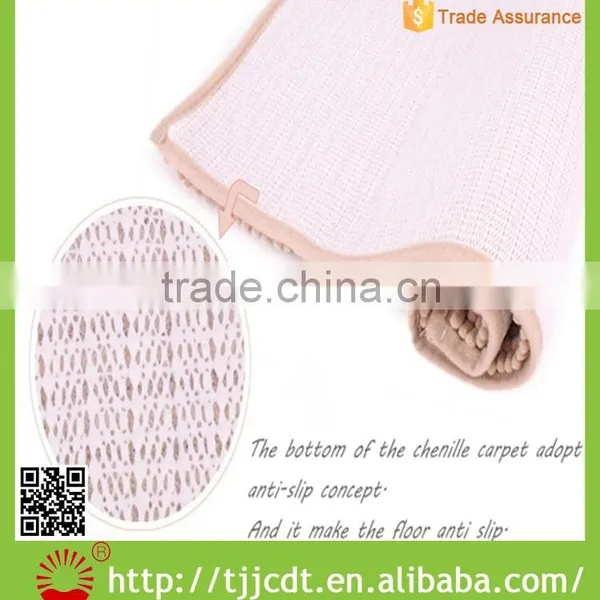100% Polyester Chenille Design and Plain Partern Chair Mat photo-6