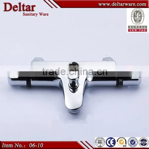 Square Warm Water Shower Mixer, Sliding Bar Faucet H59 Brass Chrome Rainfall Shower Set photo-4