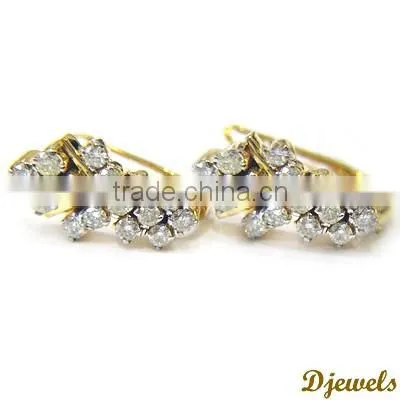 Diamond Gold Earrings, Gold Earrings, Earring Jewellery photo-2