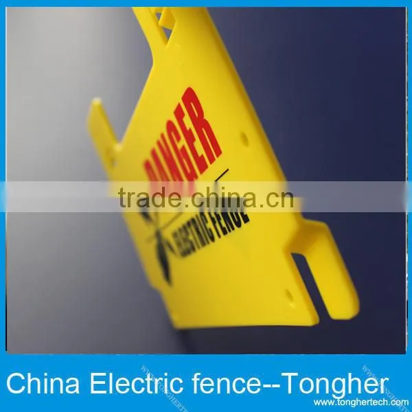 Customized Electric Fencing Warning Sign Dangerous Warning Board Caution Boards Plastic Voltage Caution Sign photo-2