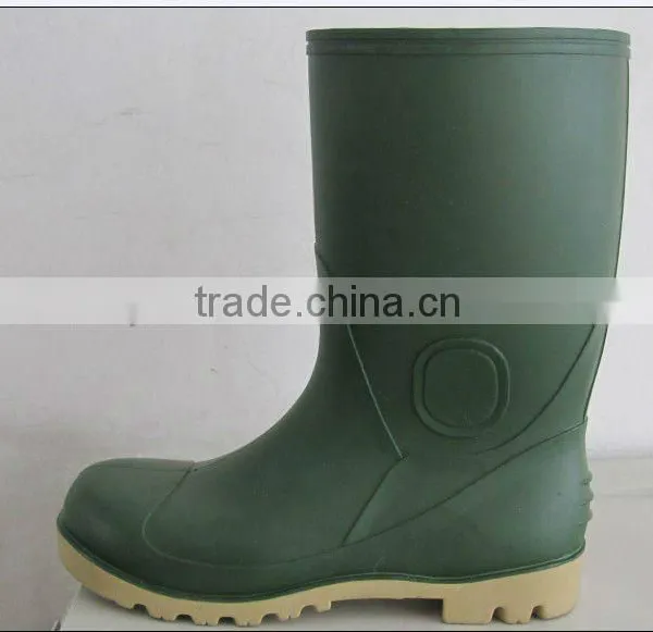 Ordinary Dark Green PVC Working Rain Boots photo-4
