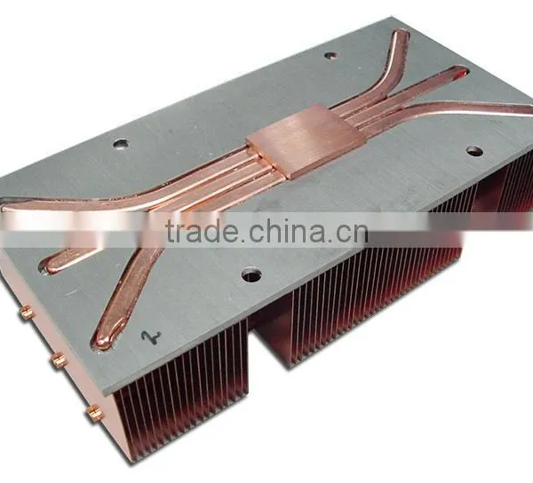 6061-T5 Stamping Aluminum Heat Sink With Heat Pipe photo-5