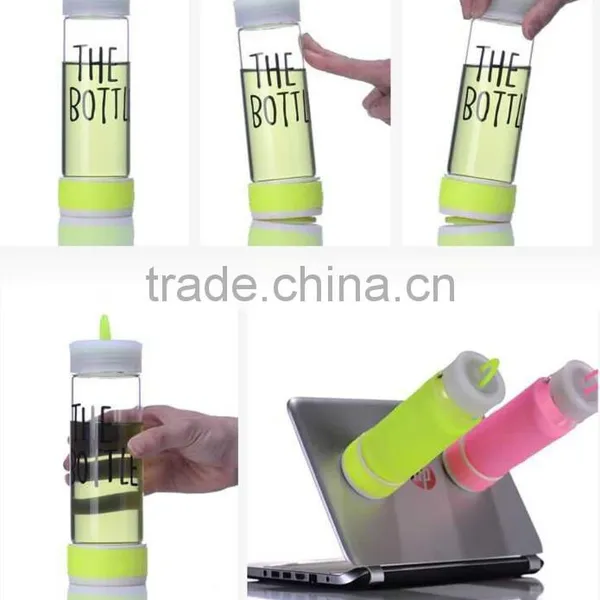 BPA FREE High Quality Food Grade Glass Tea Infuser Bottle/Tea Filter Water Bottle/fruit Juice Glass Bottle With Easy Handle photo-3