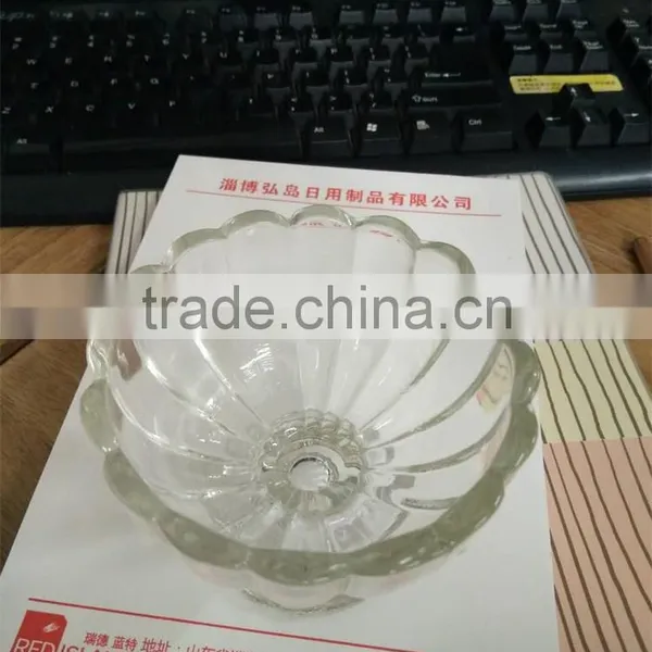 Crystal Embossed Glass Icecream Bowl Glass Icecream Cup photo-2