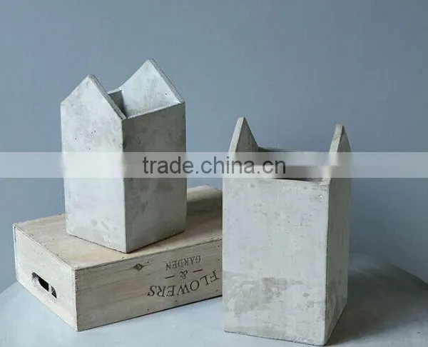 Desk Accessory Marble Effect Pen Holder , Hand Made Concrete Tape Dispenser photo-2
