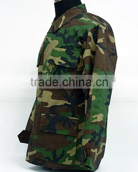 SWAT Airsoft Camo Woodland BDU Uniform Shirt Pants photo-3