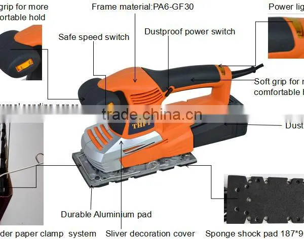 2016 Wholesale 1/2 Sheet 1/3 Sheet Cheap Handy Finishing Sander photo-3