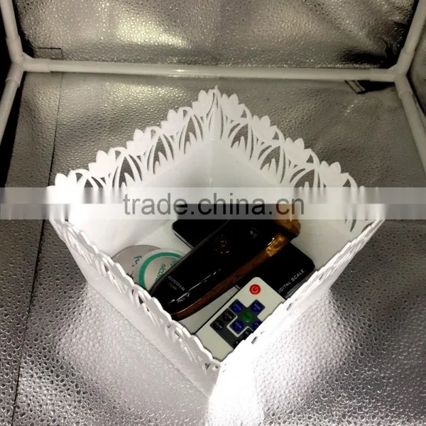 Plastic Fruit Tray With Lace Brim in Square Shape photo-6