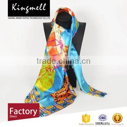 Elegant Digital Printed Silk Scarf for Ladies in Spring and Autumn photo-4