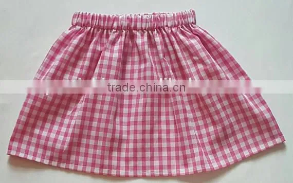 Wholesale Children's Boutique Clothing Girls Palid Skirt Match Headband Cotton Skirts photo-2