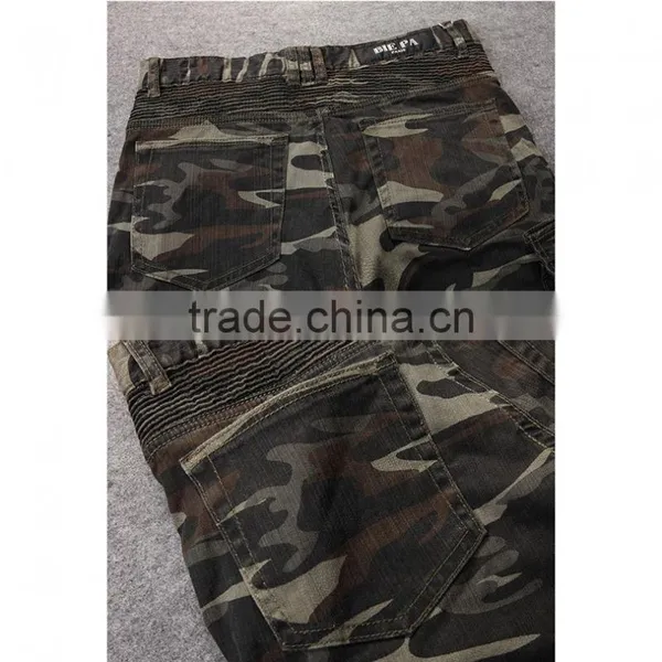 Men Latest Design Casual Jeans Camouflage Style Pants photo-4