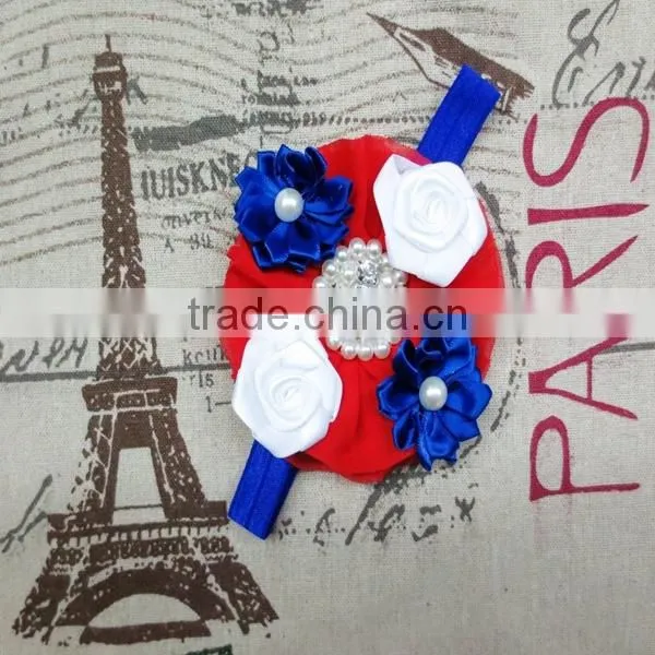 Factory Direct Satin Flowers Headband For Girls Hair Accessories photo-3