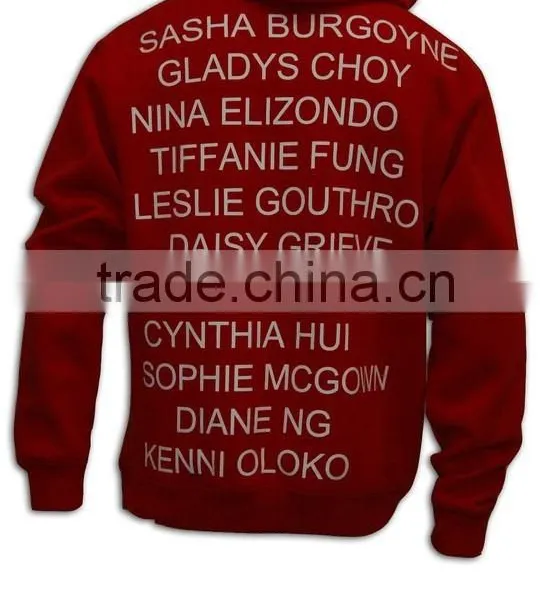 Lastest Product Best Price Full Printing Plain Red Pullover Hoodie photo-3