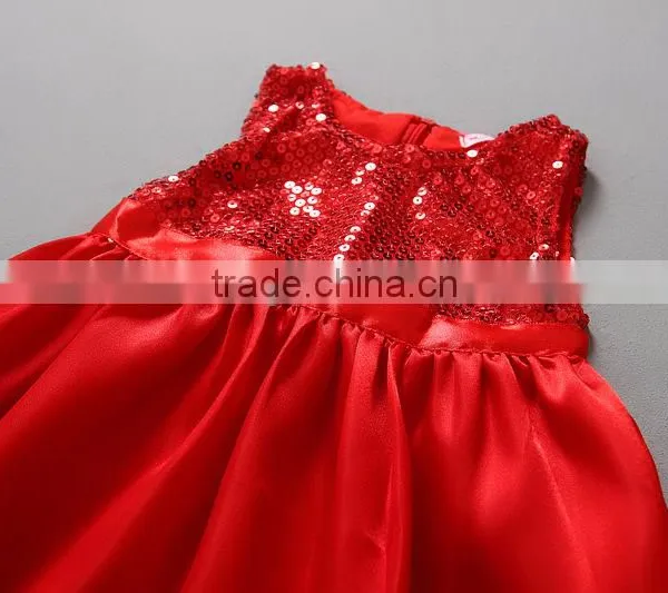 Wholesale Fall New Arrival Sequined Sleeveless Baby Girl Christmas Princess Dress photo-2